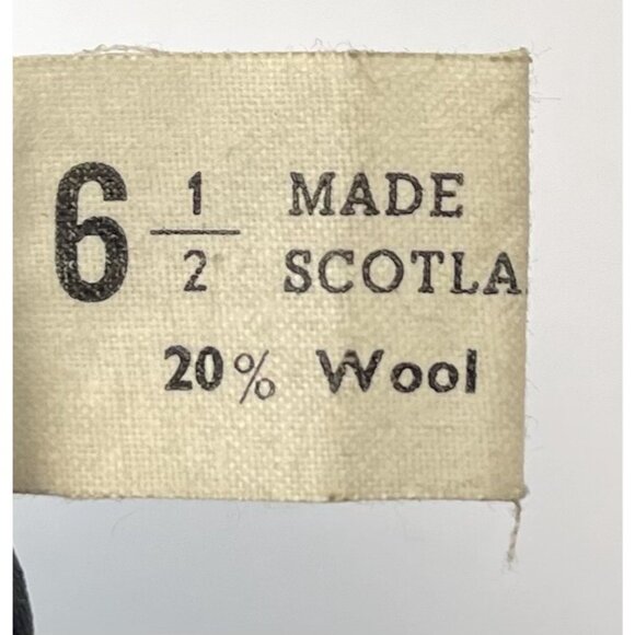 VTG SIZE 6.5 52cm Red Tartan Plaid Scottish Highland GLENGARRY Cap Made Scotland - Picture 8 of 9